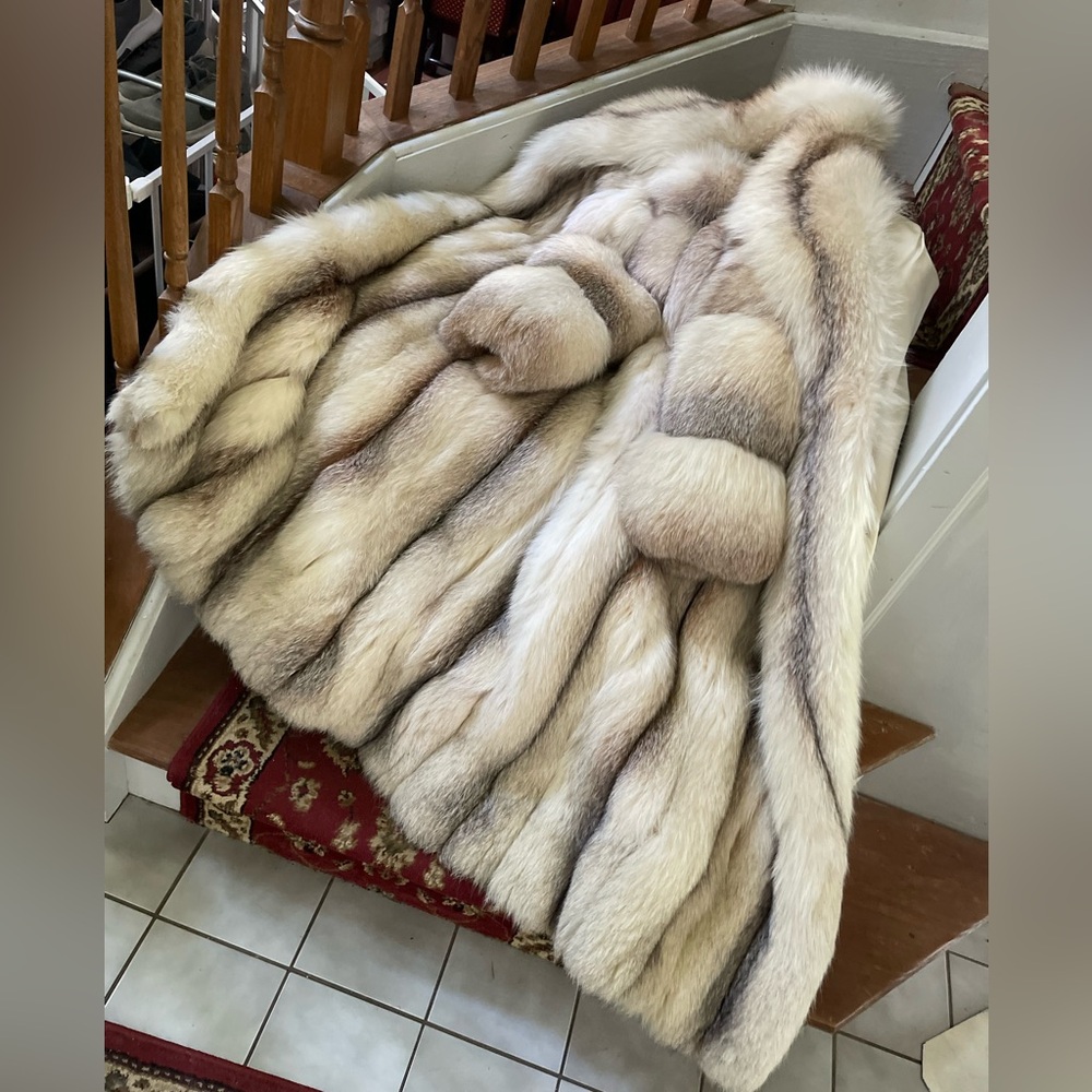 Island  Marble Fox Fur Coat